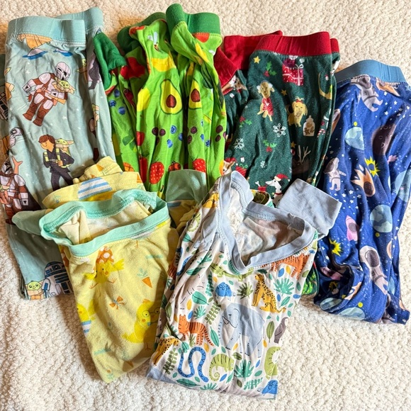 Little Sleepies Other - LITTLE SLEEPIES 5/6 LOT Long Sleeve Pajama Tops and Bottoms